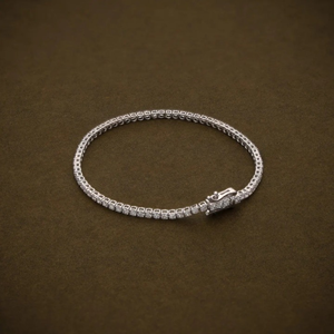 Pulsera de tenis de lujo con 5 diamantes redondos brillantes cultivados en laboratorio, certificado IGI, oro de 14K, elegante joya para bodas y fiestas, regalo. - Product Image 4