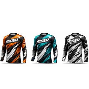 Maillot de VTT à manches longues pour homme, imprimé, coupe-vent, séchage rapide, léger, personnalisé, pour le cyclisme en descente, % polyester - Product Image 4