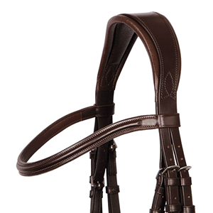 Brida Anatómica de Cuero Genuino Suave de Alta Calidad Horsekraft HK-BR229 con Herrajes Metálicos Personalizables para la Comodidad del Caballo - Product Image 5