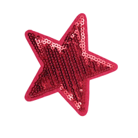 Bling Star Brodé Vêtement Sac À Dos Décoration Paillettes Rembourré Appliques Étoile Patchs