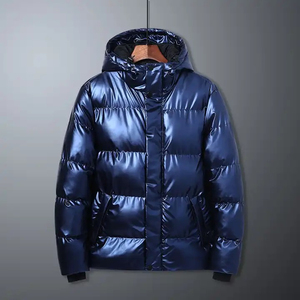 Custom Logo New Arrival Puffer <b>Jacket</b> Duck Bubble Coats Hood <b>Casual</b> Zipper Closure Plus Size Winter Parkas <b>Men's</b> Puffer <b>Jacket</b> - Product Image 3