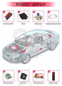 Kit Completo di Conversione a Iniezione Sequenziale Multipunto CNG GNV per 4 Cilindri - Product Image 6