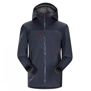 Men Softshell Waterproof Hooded <b>Jacket</b> Windproof Breathable Membrane Outdoor Hiking Ski Coat Navy Blue Yellow Olive Custom OEM - Product Image 4