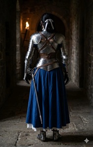 Traje de Armadura Medieval de Acero para Mujer, Conjunto Completo 3D de Caballero Gótico Plateado, Disfraz de Guerrero para Cosplay - Product Image 6