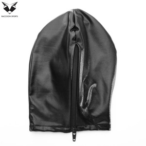 Cagoule intégrale en similicuir noir avec ouvertures pour les yeux et la bouche, sexy, pour clubbing, cosplay et déguisement de fête - Product Image 6