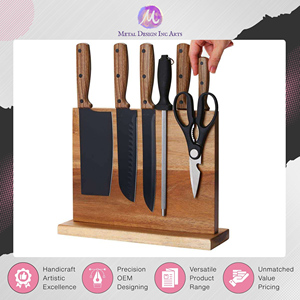 Porte-couteaux magnétique brun foncé de qualité supérieure pour ustensiles de cuisine, provenant d'un fournisseur indien de premier plan - Product Image 5