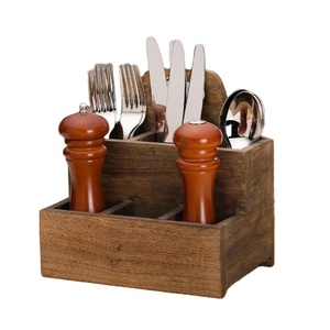 Spoon Stand for <b>Kitchen</b> Cutlery Holder for Dining <b>Table</b> Spoon Holder Wooden Cutlery Stand ( Brown Color ) Top Quality Handmade - Product Image 1