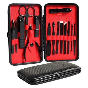 Kit de manucure 10 en 1 en acier inoxydable avec étui, ensemble de manucure portable de style classique pour adultes - Product Image 1