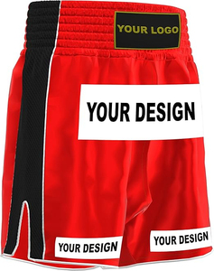Shorts de kick-boxing thaïlandais personnalisés, imprimés par sublimation, respirants et légers, pour hommes et femmes, vente en gros, best-sellers - Product Image 1