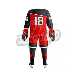 Tenues de hockey sur glace personnalisées de qualité supérieure pour équipes sportives, séchage rapide, antibactériennes, respirantes, 100 % polyester, fabriquées au Pakistan. - Product Image 2