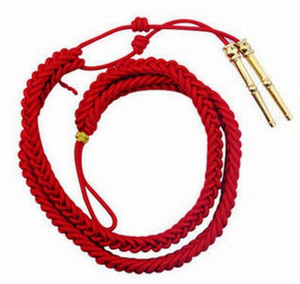 Cordón Táctico Trenzado Metálico Dorado y Plateado, Aiguillette de Alta Calidad, Diámetro/Largo Personalizables para Prendas - Product Image 3