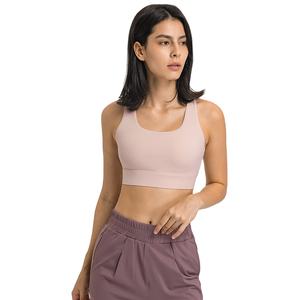 Sujetador deportivo inalámbrico de alto soporte personalizado para mujer, transpirable, bajo para impacto, acolchado, corto de Yoga Top, chaleco, sujetador de Fitness sin costuras - Product Image 2