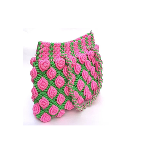 Bolso de Mano de Macramé a la Moda, Bolso de Hombro para Mujer, Informal, Plegable, de Viaje, Colorido, al Precio Más Bajo - Product Image 2