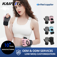 Gants de musculation demi-doigts pour femmes, antidérapants, anti-callosités, avec support de poignet, respirants, pour la gym et le barre de traction