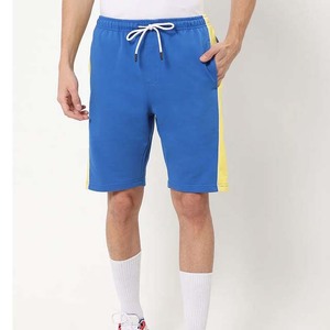 <b>Men's</b> Blue <b>Yellow</b> Side Stripe Drawstring <b>Shorts</b> Casual Sporty Breathable Knitted Polyester <b>Shorts</b> - Product Image 2