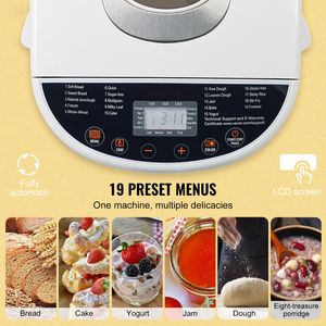 Macchina per il pane automatica da 19,5 libbre con teglia in ceramica antiaderente, impastatrice per pane senza glutine e integrale - Product Image 2