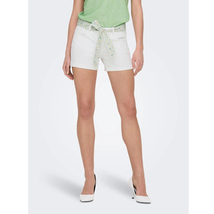 Shorts de Mezclilla Transpirables para Mujer, Tendencia de Moda, Mini Shorts de Mezclilla Blancos con Hermoso Cinturón Elegante - Product Image 3