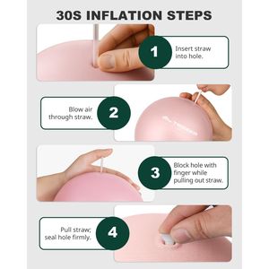 Ballon de Pilates de 9 pouces pour l'entraînement du tronc, la physiothérapie, l'équilibre, la stabilité, les étirements et les exercices de yoga - Product Image 5