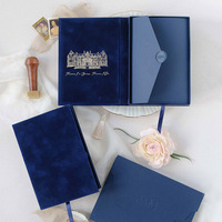 Boîte Cadeau Photo Magnétique Personnalisée de Luxe en Velours Rigide, Coffret de Mariage pour Album Souvenirs et Suite d'Invitations de Mariage avec Ruban