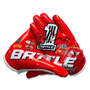 Gants de football américain 7v7 en gel de silicone à doigts complets pour receveur, haute qualité, personnalisables, durables, antidérapants, pour jeunes et adultes, en caoutchouc - Product Image 1