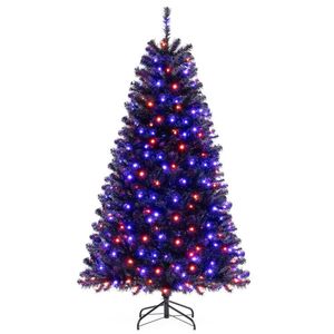 Albero di Natale Artificiale da 6/7/8 Piedi con Suoni Spettrali e 6 Modalità di Illuminazione per Decorazioni di Halloween - Product Image 1