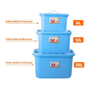 20L Modern Eco-Friendly Pastel Plastic <b>Storage</b> <b>Box</b> Handle Durable Portable Organizer <b>Clothes</b> Toys Food Multifunctional Bathroom - Product Image 1