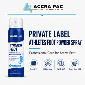 Spray de Polvo para Pies de Atletas de Marca Privada Personalizado, Absorbente de Humedad, Anti-Picazón, Control de Olores, Eliminación de Piel Muerta, Cuidado de los Pies en Aerosol - Product Image 1