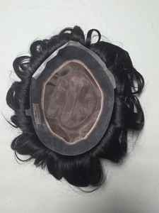 Perruque toupet en cheveux humains mono de qualité supérieure, origine Taz Hair Autriche, style Bangladesh, avec des ondulations naturelles et profondes - Product Image 6