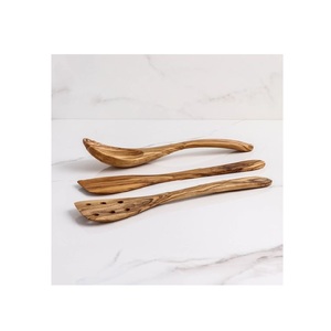 Ensemble de spatules en bois naturel, outils de cuisine en bois pour remuer, frire, mélanger, cuire et servir - Product Image 5