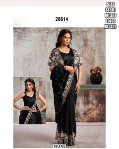 Soft Grace Traditional Crunchy Silk Party Saree-Wrinkle Free Moisture Wicking All Seasons - Product Image 3