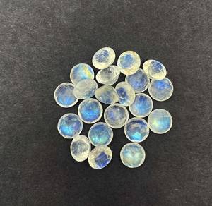 Lot de pierres précieuses en pierre de lune arc-en-ciel naturelle, taille ronde, 9 mm, certifiées IGI, pour la fabrication de bijoux, boucles d'oreilles et pendentifs - Product Image 4