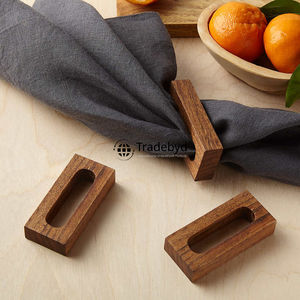 แหวนผ้าเช็ดปากงานแต่งงานไม้คลาสสิกระดับพรีเมียม ทนทาน เป็นมิตรกับสิ่งแวดล้อม อุปกรณ์ตกแต่งโต๊ะอาหารสุดหรู Tradebyd - Product Image 1