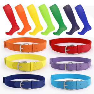 High Quality Adjustable Alloy Pin Buckle Baseball Softball Sports Uniform <b>Belt</b> <b>Elastic</b> PU Leather Custom Logo Youth - Product Image 1