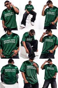 Maillot de football américain vert personnalisé avec logo OEM pour hommes, uniforme de sport en mesh sublimé pour équipes, vêtements de sport pour les acheteurs américains - Product Image 2