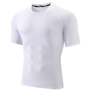Custom Men Rash Guard <b>Compression</b> T <b>Shirt</b> Short Sleeve Swim <b>Shirt</b> UV Protection Quick Dry OEM Bulk Supplier - Product Image 1