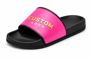 Sandalias Personalizadas con Logotipo, Color Rosa y Negro, Punta Abierta, Suela de EVA Antideslizante, Sandalias de Verano a la Moda - Product Image 3