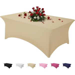 Tovaglia Rettangolare in Spandex 4FT per Champagne, Lavabile, Antipiega, Copritavolo Elasticizzato - Product Image 1