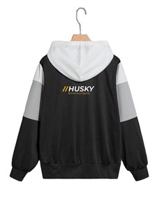 Sudadera con Capucha y Cierre de Cremallera HUSKY para Hombre, Corte Regular, Transpirable, Tejido de Poliéster, Deportiva, Invierno, Secado Rápido - Product Image 2