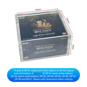 Boîte de surprovisionnement <span class=keywords><strong>One</strong></span> <span class=keywords><strong>Piece</strong></span> OP01 OP02, impression originale, affichage personnalisé, protection UV, étui en acrylique, couvercles magnétiques, couvercle supérieur en acrylique - Product Image 2