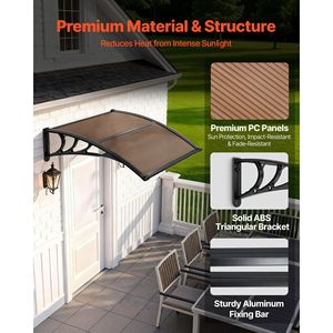 Tende da Sole per Finestre Esterne 38 x 40 Pollici con Staffa in ABS e Drenaggio per Protezione da Pioggia, Neve e Sole - Accessorio Premium per Finestre - Product Image 4
