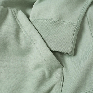 Sudadera con Capucha Verde Menta para Hombre, Corte Regular, 100% Algodón, Felpa, Informal, Color Sólido, Diseño con Bolsillos, Ropa de Otoño - Product Image 6