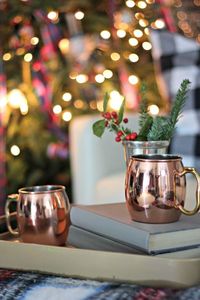 Copper beverage mug set riverside picnic <b>cups</b> <b>reusable</b> premium cocktail serving durable collection mugs - Product Image 3