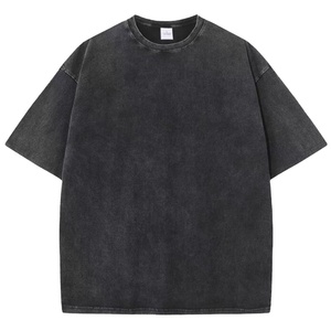 Wholesale <b>Top</b> Selling Multi Colors Oversized Short Sleeve T-Shirt <b>Men's</b> Casual 100% Cotton Jersey O-Neck Front Knitted Loose - Product Image 2