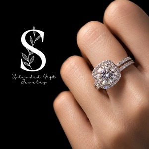 Anillo de Compromiso de Moissanita con Corte Redondo, Anillo de Piedra de Moissanita, Anillo de Boda de Moissanita con Corte Redondo, Anillo de Aniversario de Oro Blanco de 14k - Product Image 1