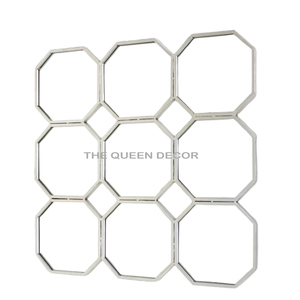 Décoration murale moderne en métal de haute qualité, forme carrée, finition noire, pour salon, bureau, chambre, hôtel - Product Image 3