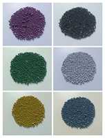 Bentonite bleue, granulés ronds et lisses, graviers pour l'agriculture et les engrais ou litière pour chat en bentonite ronde multicolore