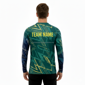 Camiseta Lisa de Manga Larga con Cuello Redondo de Poliéster Unisex de Secado Rápido con Logotipo Personalizado de Moda Otoñal al por Mayor - Product Image 4