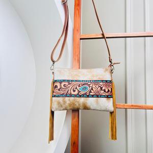 2025 nouveau sac à main en cuir repoussé à la main pour femmes à la mode sacs à bandoulière en cuir de vachette de luxe de haute qualité - Product Image 5