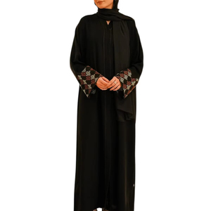 Nouvelle Collection : Abaya Longue Décontractée pour Femme, Style Turc et Dubaï, Couleur Unie, Fermeture Éclair, Grande Taille, Respirante et Légère - Product Image 1