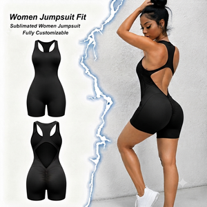 Women's Pink High Waist Yoga Jumpsuit <b>Spaghetti</b> Strap Full Length Breathable Skinny Fit Solid Color One Piece Leggings - Product Image 1